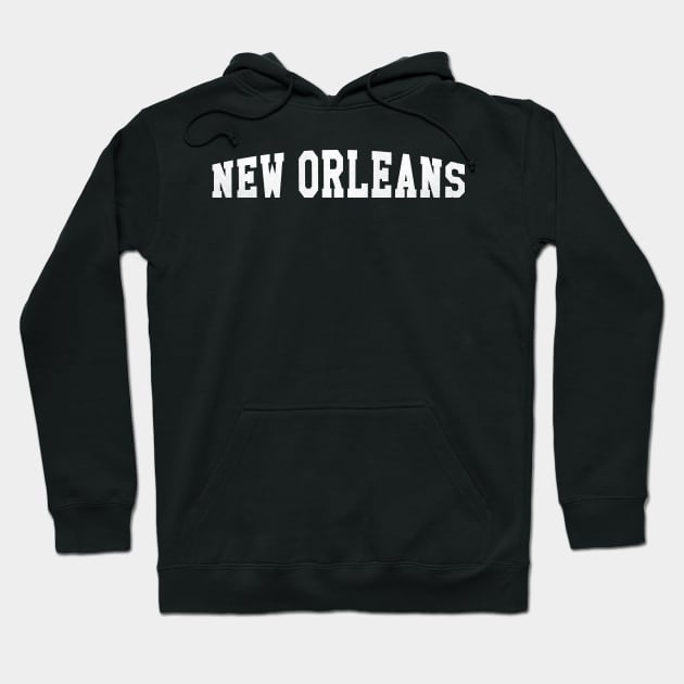 New Orleans, Louisiana - LA Sports Typography Hoodie by thepatriotshop